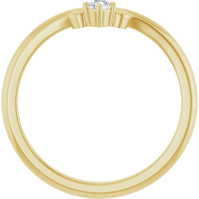 14K Gold Marquise Lab-Grown Diamond Contour Band – 4x3mm - Yellow Gold - view 2