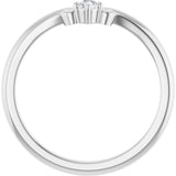 Platinum Marquise Lab-Grown Diamond Contour Band – 4x3mm - view 2