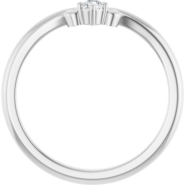 Platinum Marquise Natural Diamond Contour Band – 4x3mm - view 2