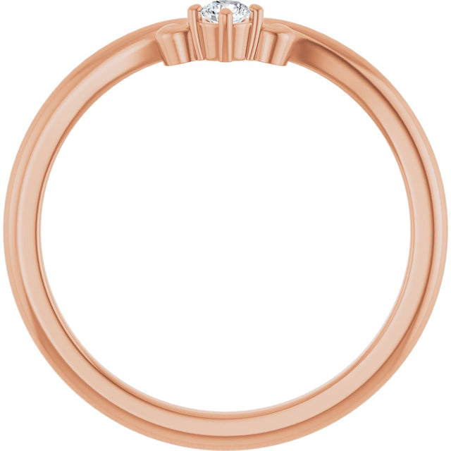 14K Gold Marquise Lab-Grown Diamond Contour Band – 4x3mm - Rose Gold - view 2