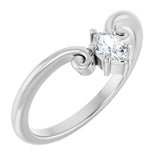Platinum Marquise Natural Diamond Contour Band – 4x3mm