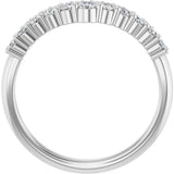 Platinum Round Natural Diamond Contour Band No. 4 - view 2