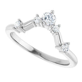 Platinum Round Lab-Grown Diamond Contour Band – 4x2.5mm - view 5