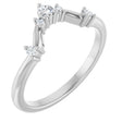 Platinum Round Natural Diamond Contour Band – 4x2.5mm