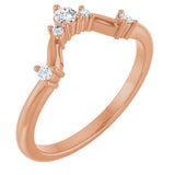 14K Gold Round Lab-Grown Diamond Contour Band – 4x2.5mm - Rose Gold