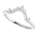 Platinum Round Lab-Grown Diamond Contour Band – 4x2.5mm - view 5