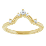 14K Gold Round Lab-Grown Diamond Contour Band – 4x2.5mm - Yellow Gold - view 3