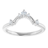 14K Gold Round Lab-Grown Diamond Contour Band – 4x2.5mm - White Gold - view 3