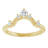 14K Gold Round Lab-Grown Diamond Contour Band – 4x2.5mm - Yellow Gold - view 3