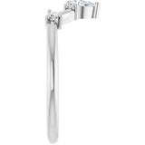 Platinum Round Lab-Grown Diamond Contour Band – 4x2.5mm - view 4