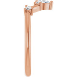 14K Gold Round Lab-Grown Diamond Contour Band – 4x2.5mm - Rose Gold - view 4
