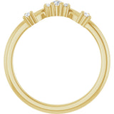 14K Gold Round Lab-Grown Diamond Contour Band – 4x2.5mm - Yellow Gold - view 2