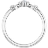 Platinum Round Lab-Grown Diamond Contour Band – 4x2.5mm - view 2