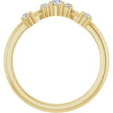 14K Gold Round Lab-Grown Diamond Contour Band – 4x2.5mm - Yellow Gold - view 2