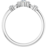 Platinum Round Lab-Grown Diamond Contour Band – 4x2.5mm - view 2