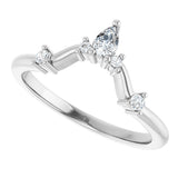 Platinum Round Lab-Grown Diamond Contour Band – 4x2.5mm - view 5