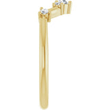 14K Gold Round Lab-Grown Diamond Contour Band – 4x2.5mm - Yellow Gold - view 4