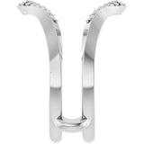 Platinum Round Lab-Grown Diamond Ring Guard VI - view 4