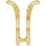 14K Gold Round Lab-Grown Diamond Ring Guard VI - Yellow Gold - view 4