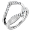 Platinum Round Lab-Grown Diamond Ring Guard VI