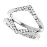 Platinum Round Lab-Grown Diamond Ring Guard VI - view 5