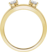 14K Gold Marquise Lab-Grown Diamond Wrap-Style Ring Enhancer – 6.54x3.27mm - Yellow Gold - view 2