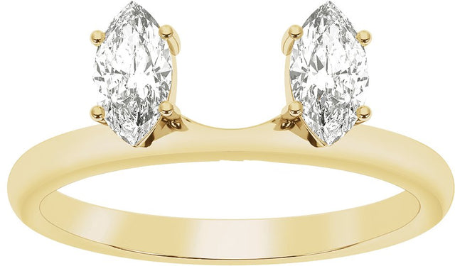 14K Gold Marquise Lab-Grown Diamond Wrap-Style Ring Enhancer – 6.54x3.27mm - Yellow Gold - view 3