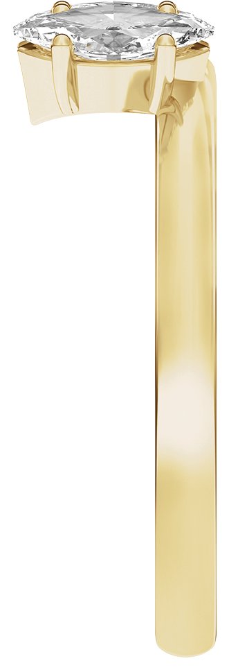 14K Gold Marquise Lab-Grown Diamond Wrap-Style Ring Enhancer – 6.54x3.27mm - Yellow Gold - view 4