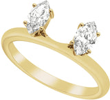 14K Gold Marquise Lab-Grown Diamond Wrap-Style Ring Enhancer – 6.54x3.27mm - Yellow Gold - view 5