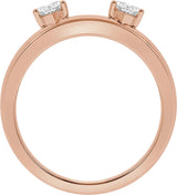 14K Gold Marquise Lab-Grown Diamond Wrap-Style Ring Enhancer – 6.54x3.27mm - Rose Gold - view 2