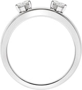Platinum Marquise Lab-Grown Diamond Wrap-Style Ring Enhancer – 6.54x3.27mm - view 2