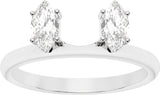 Platinum Marquise Lab-Grown Diamond Wrap-Style Ring Enhancer – 6.54x3.27mm - view 3