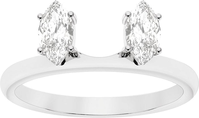 Platinum Marquise Lab-Grown Diamond Wrap-Style Ring Enhancer – 6.54x3.27mm - view 3