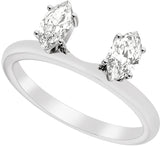 Platinum Marquise Lab-Grown Diamond Wrap-Style Ring Enhancer – 6.54x3.27mm - view 5