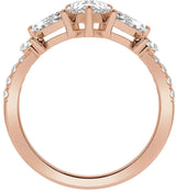 14K Gold Pear Lab-Grown Diamond Contour Band – 7.75x4.65mm - Rose Gold - view 2
