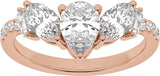 14K Gold Pear Lab-Grown Diamond Contour Band – 7.75x4.65mm - Rose Gold - view 3