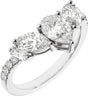Platinum Pear Lab-Grown Diamond Contour Band – 7.75x4.65mm
