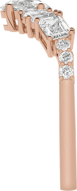 14K Gold Oval Lab-Grown Diamond Contour Band – 5.6x3.75mm - Rose Gold - view 4