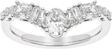 14K Gold Oval Lab-Grown Diamond Contour Band – 5.6x3.75mm - White Gold - view 3