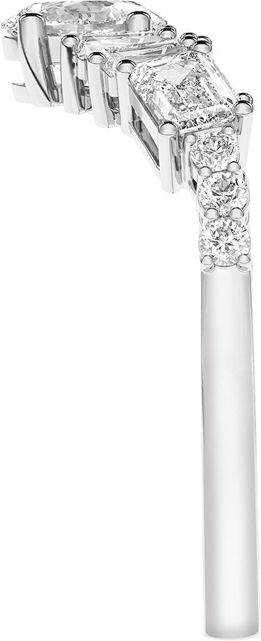 Platinum Oval Lab-Grown Diamond Contour Band – 5.6x3.75mm - view 4