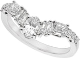 Platinum Oval Lab-Grown Diamond Contour Band – 5.6x3.75mm - view 5