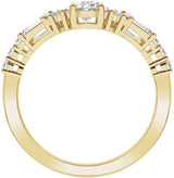 14K Gold Oval Lab-Grown Diamond Contour Band – 5.6x3.75mm - Yellow Gold - view 2