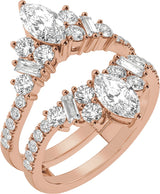 14K Gold Marquise Lab-Grown Diamond Ring Guard – 7.65x3.85mm - Rose Gold