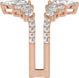 14K Gold Marquise Lab-Grown Diamond Ring Guard – 7.65x3.85mm - Rose Gold - view 4