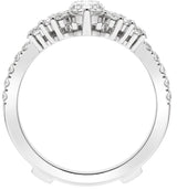 Platinum Marquise Lab-Grown Diamond Ring Guard – 7.65x3.85mm - view 2