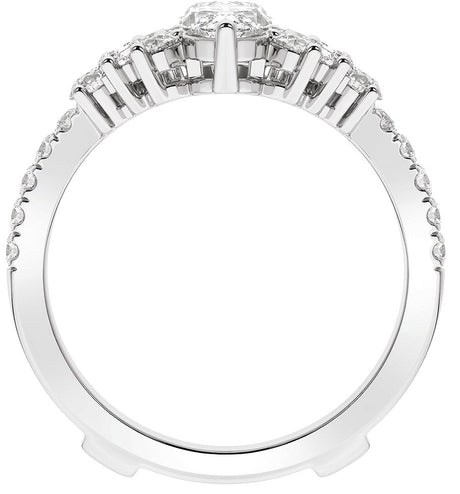 Platinum Marquise Lab-Grown Diamond Ring Guard – 7.65x3.85mm - view 2