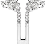 Platinum Marquise Lab-Grown Diamond Ring Guard – 7.65x3.85mm - view 4