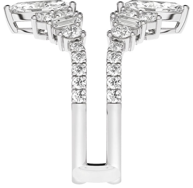 Platinum Marquise Lab-Grown Diamond Ring Guard – 7.65x3.85mm - view 4