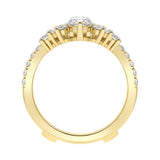 14K Gold Marquise Lab-Grown Diamond Ring Guard – 7.65x3.85mm - Yellow Gold - view 2