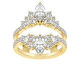 14K Gold Marquise Lab-Grown Diamond Ring Guard – 7.65x3.85mm - Yellow Gold - view 3